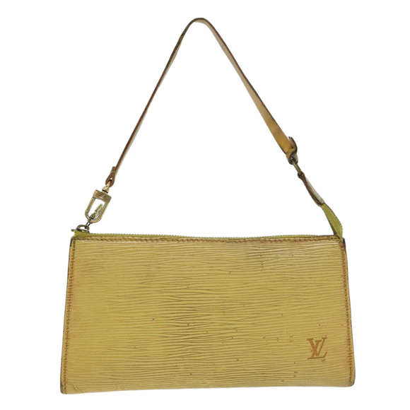 LOUIS VUITTON Epi Pochette Accessoires Pouch Yellow M52989 LV Auth 93680 - Picture 13 of 16